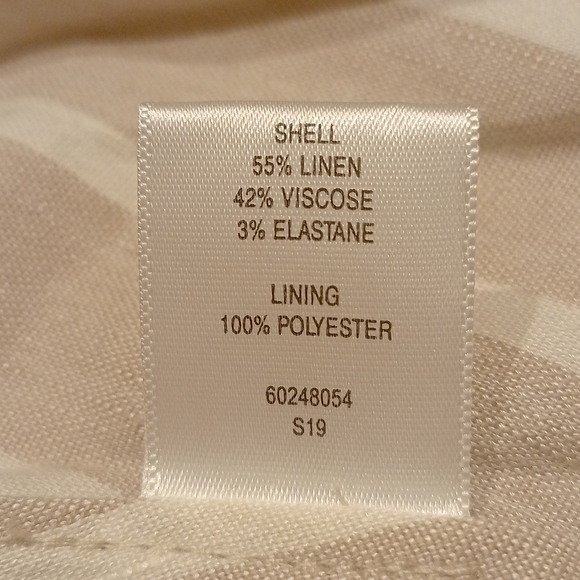 WITCHERY Linen blend Neutral Beige White Stripe Button Midi Dress NWT RRP$160 - Picture 16 of 16